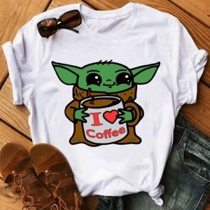 Baby yoda I love coffee